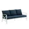 Crosley Kaplan Outdoor Metal Sofa Navy